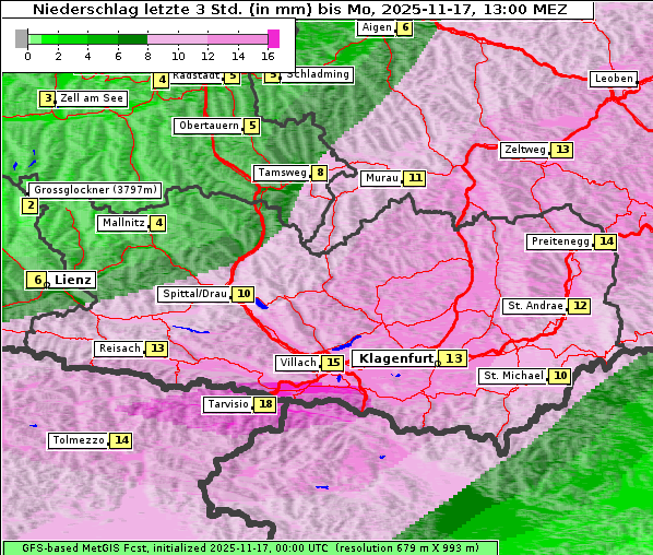Niederschlag, 17. 11. 2025