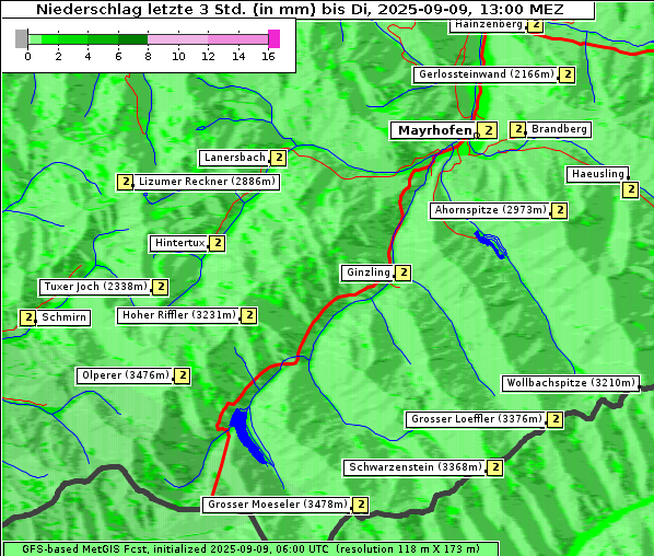 Niederschlag, 9. 9. 2025