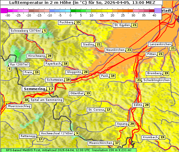 Temperatur, 5. 4. 2026