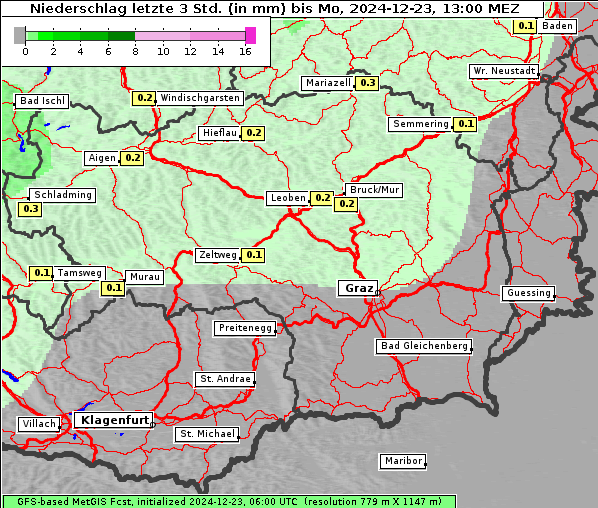 Niederschlag, 23. 12. 2024