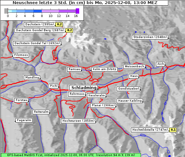 Neuschnee, 8. 12. 2025
