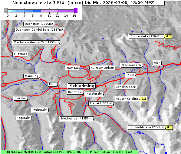 Neuschnee, 9. 3. 2026