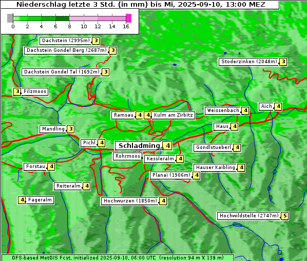 Niederschlag, 10. 9. 2025
