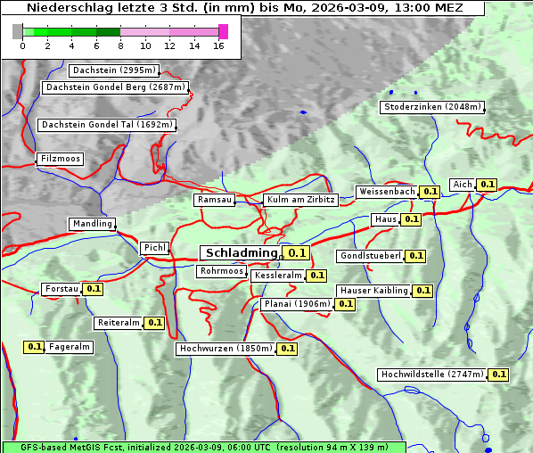 Niederschlag, 9. 3. 2026