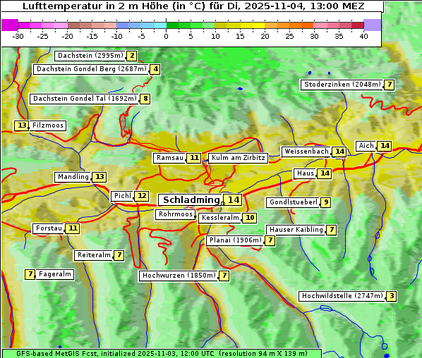 Temperatur, 4. 11. 2025