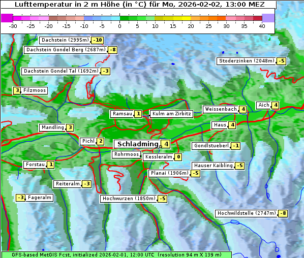 Temperatur, 2. 2. 2026