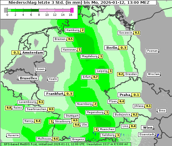 Niederschlag, 12. 1. 2026