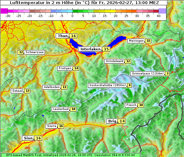 Temperatur, 27. 2. 2026