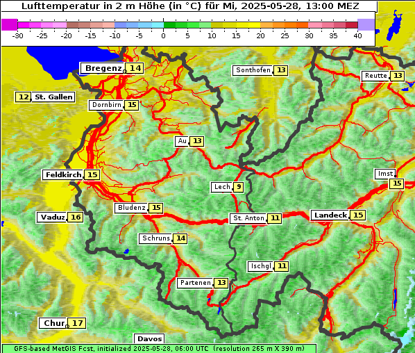 Temperatur, 28. 5. 2025