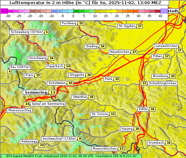 Temperatur, 2. 11. 2025