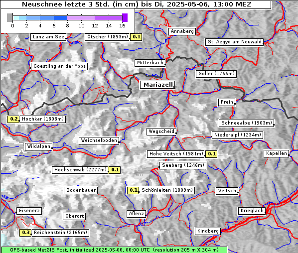 Neuschnee, 6. 5. 2025