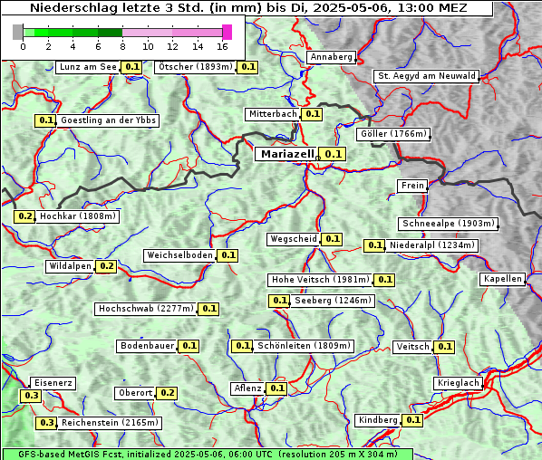 Niederschlag, 6. 5. 2025