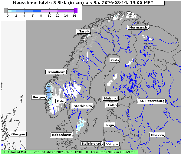 Neuschnee, 14. 3. 2026