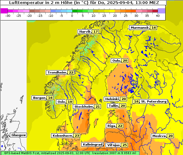 Temperatur, 4. 9. 2025