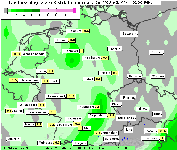 Niederschlag, 27. 2. 2025