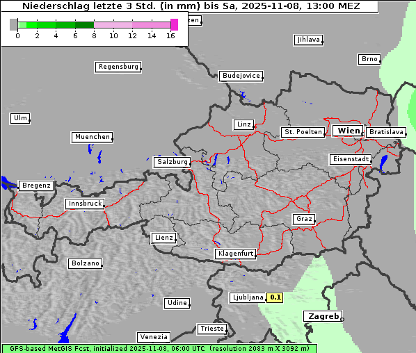 Niederschlag, 8. 11. 2025