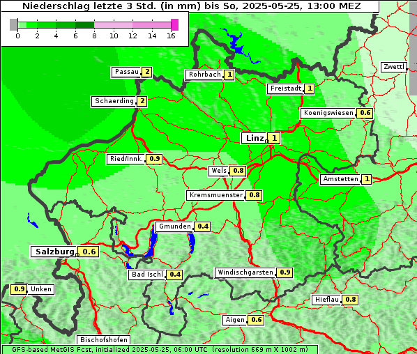 Niederschlag, 25. 5. 2025