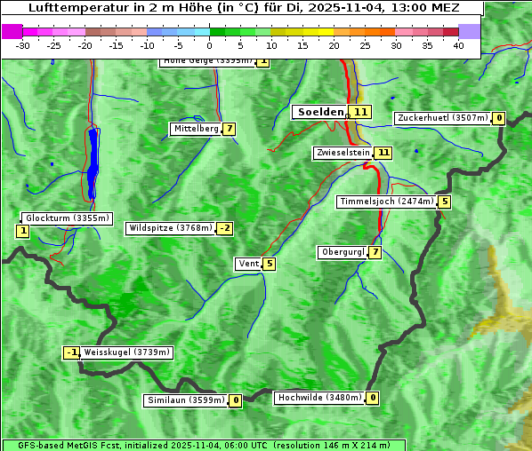 Temperatur, 4. 11. 2025
