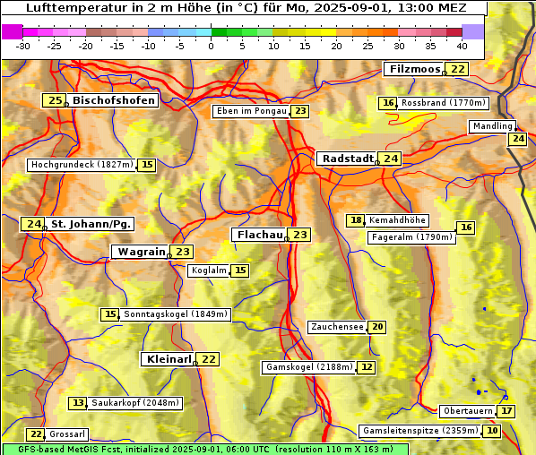Temperatur, 1. 9. 2025