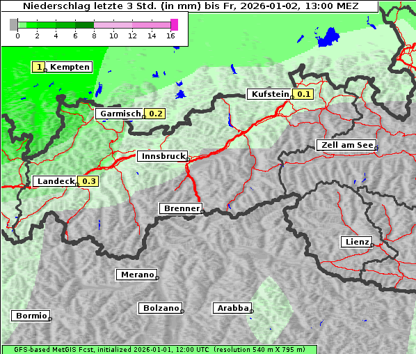 Niederschlag, 2. 1. 2026