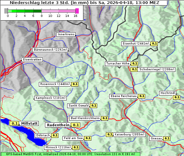 Niederschlag, 18. 4. 2026
