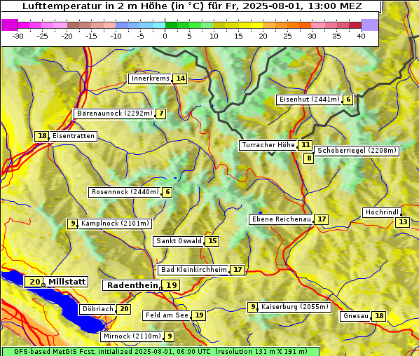 Temperatur, 1. 8. 2025