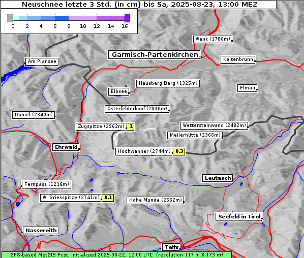 Neuschnee, 23. 8. 2025