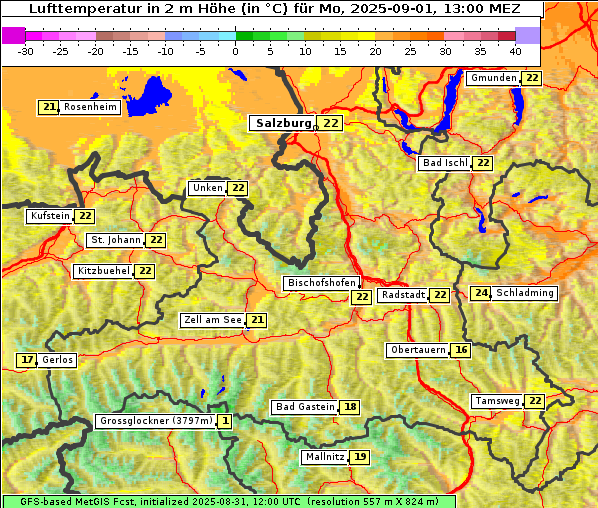 Temperatur, 1. 9. 2025
