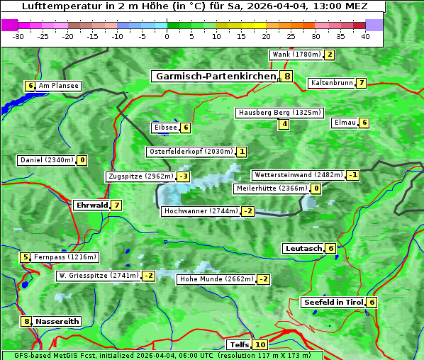 Temperatur, 4. 4. 2026