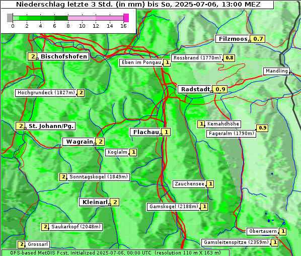 Niederschlag, 6. 7. 2025