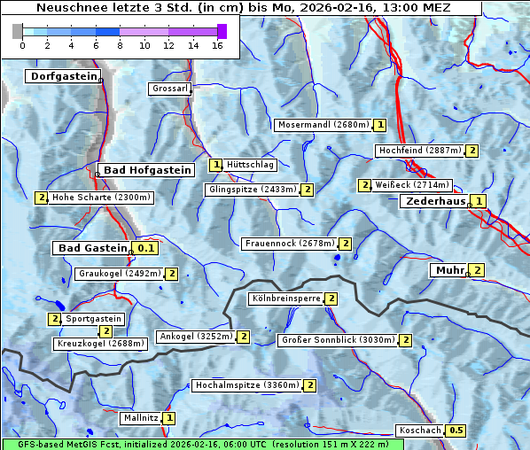Neuschnee, 16. 2. 2026