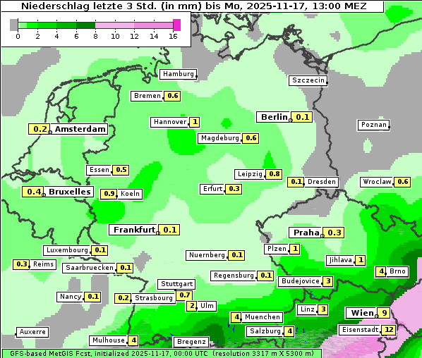 Niederschlag, 17. 11. 2025