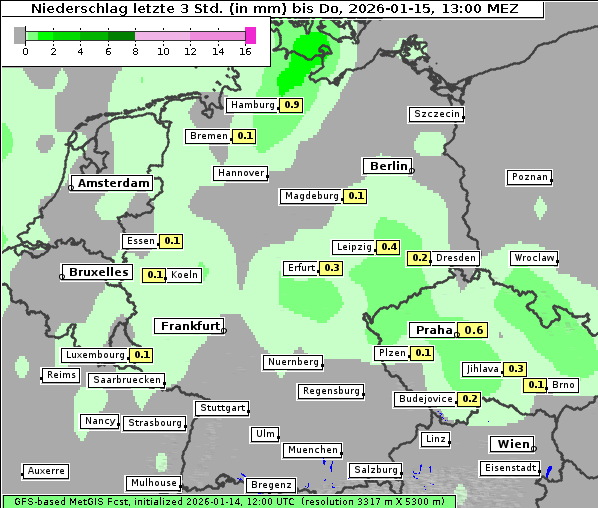 Niederschlag, 15. 1. 2026