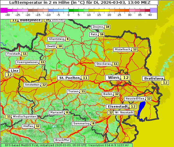 Temperatur, 3. 3. 2026