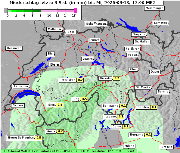 Niederschlag, 18. 3. 2026