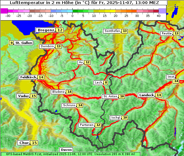 Temperatur, 7. 11. 2025