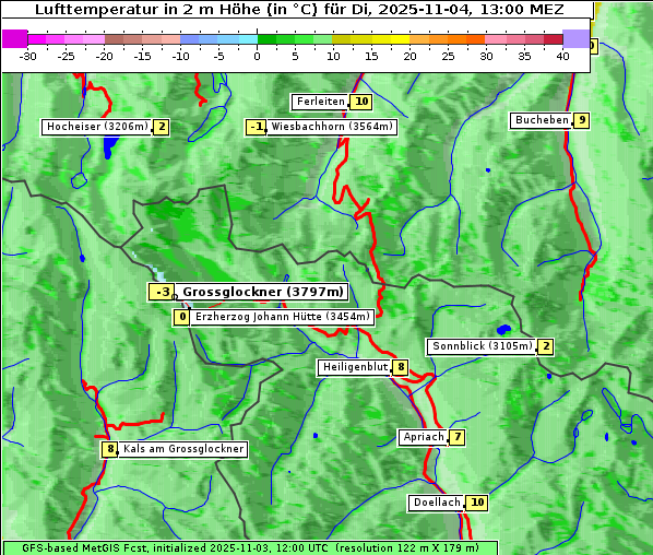 Temperatur, 4. 11. 2025