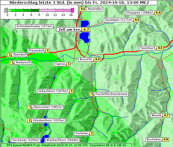 Niederschlag, 18. 10. 2024