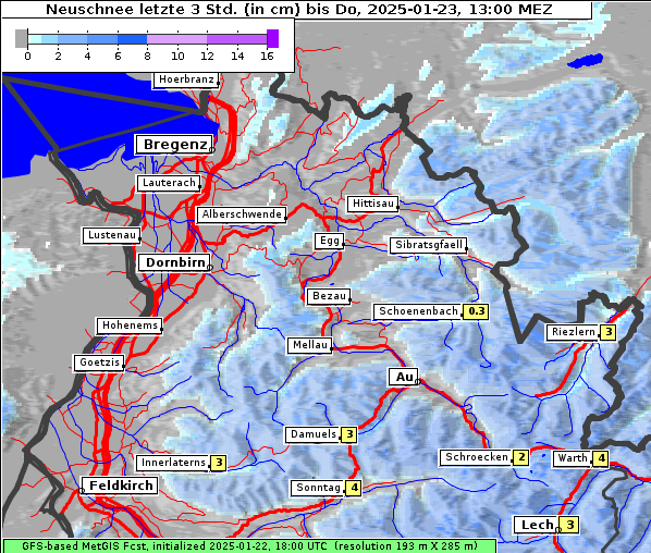 Neuschnee, 23. 1. 2025