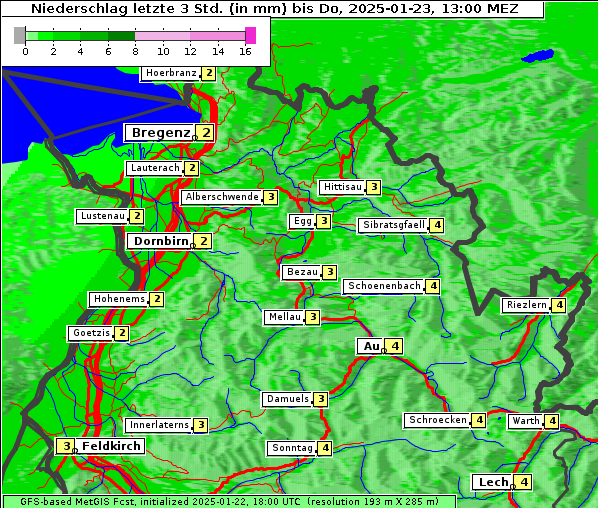 Niederschlag, 23. 1. 2025