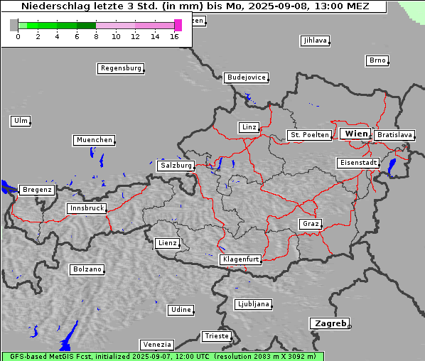 Niederschlag, 8. 9. 2025