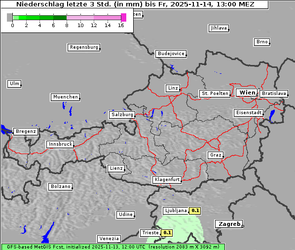 Niederschlag, 14. 11. 2025