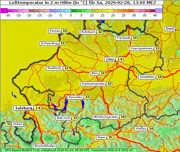 Temperatur, 28. 2. 2026