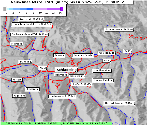 Neuschnee, 25. 2. 2025