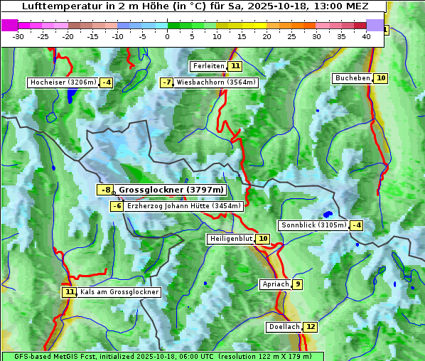 Temperatur, 18. 10. 2025