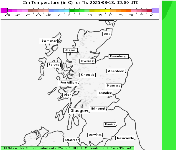 Temperatur, 13. 3. 2025