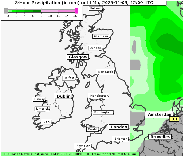 Niederschlag, 3. 11. 2025