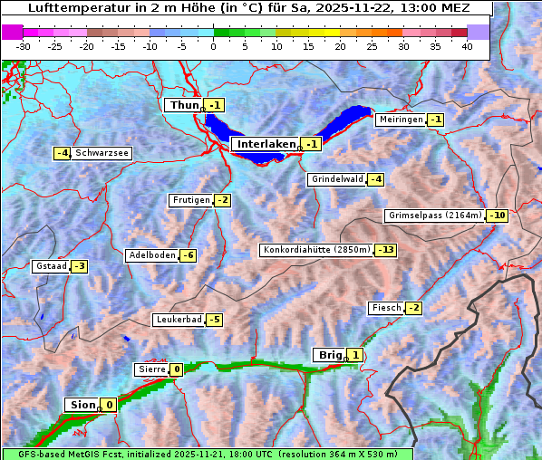 Temperatur, 22. 11. 2025