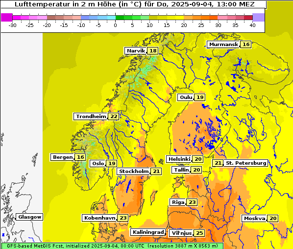 Temperatur, 4. 9. 2025