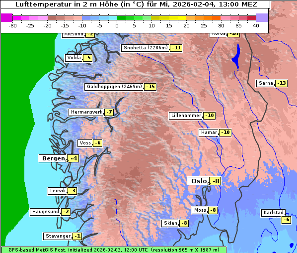 Temperatur, 4. 2. 2026